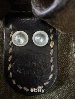 Vintage Swiss Army Backpack Military Salt & Pepper Canvas & Leather Rucksack Vintage Swiss Army Backpack Military Salt & Pepper Canvas & Leather Rucksack