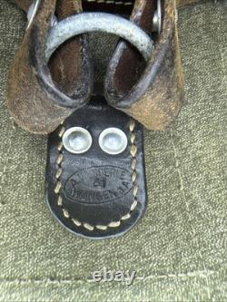 Vintage Swiss Army Backpack Military Salt & Pepper Canvas & Leather Rucksack Vintage Swiss Army Backpack Military Salt & Pepper Canvas & Leather Rucksack