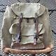 Vintage Swiss Army Backpack Salt & Pepper Military Leather Canvas