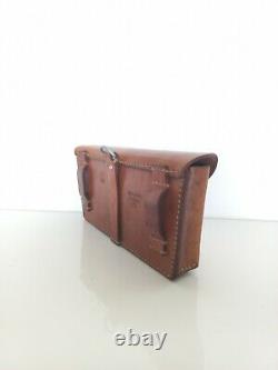 Vintage Swiss Army Belt Bag Pouch Leather Ammo Bag phone Medic Paramedic ww1 ww2