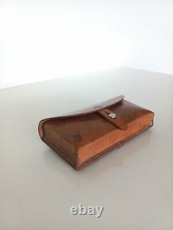 Vintage Swiss Army Belt Bag Pouch Leather Ammo Bag phone Medic Paramedic ww1 ww2