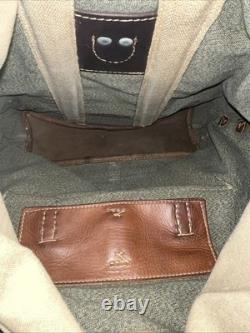 Vintage Swiss Army Canvas Leather Rucksack Backpack R. HAURI SATTLER 57 Military