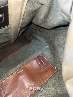 Vintage Swiss Army Canvas Leather Rucksack Backpack R. HAURI SATTLER 57 Military