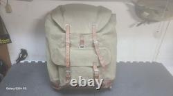 Vintage Swiss Army Military Backpack Leather Canvas The Last Of Us Show Abbys