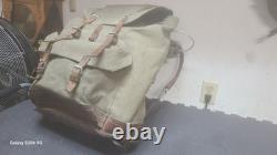 Vintage Swiss Army Military Backpack Leather Canvas The Last Of Us Show Abbys