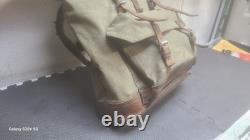 Vintage Swiss Army Military Backpack Leather Canvas The Last Of Us Show Abbys