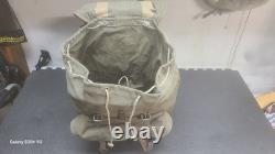 Vintage Swiss Army Military Backpack Leather Canvas The Last Of Us Show Abbys