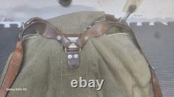 Vintage Swiss Army Military Backpack Leather Canvas The Last Of Us Show Abbys