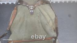 Vintage Swiss Army Military Backpack Leather Canvas The Last Of Us Show Abbys