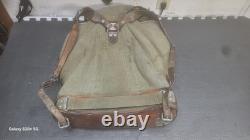 Vintage Swiss Army Military Backpack Leather Canvas The Last Of Us Show Abbys