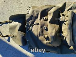 Vintage Swiss Army Military Backpack Rubberized Waterproof Hunting Rucksack Bag