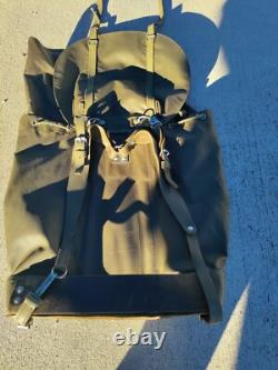 Vintage Swiss Army Military Backpack Rubberized Waterproof Hunting Rucksack Bag