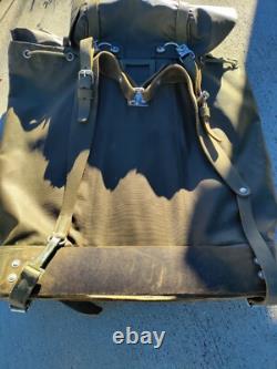 Vintage Swiss Army Military Backpack Rubberized Waterproof Hunting Rucksack Bag