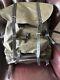 Vintage Swiss Army Military Backpack Rucksack 1954 Canvas Salt & Pepper