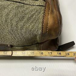 Vintage Swiss Army Military Backpack Rucksack Canvas Leather Salt & Pepper 1956