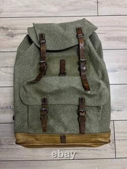 Vintage Swiss Army Military Backpack Rucksack Canvas Salt & Pepper Switzerland