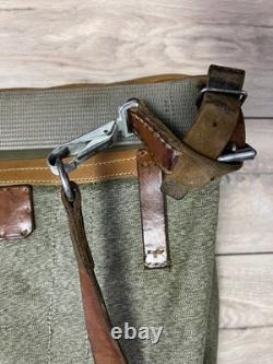 Vintage Swiss Army Military Backpack Rucksack Canvas Salt & Pepper Switzerland