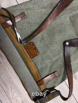 Vintage Swiss Army Military Backpack Rucksack Canvas Salt & Pepper Switzerland