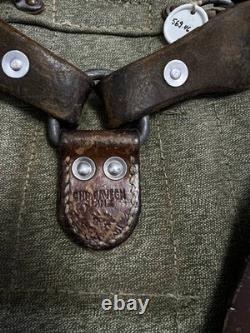 Vintage Swiss Army Military Backpack Rucksack Canvas Salt & Pepper Switzerland