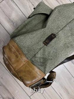 Vintage Swiss Army Military Backpack Rucksack Canvas Salt & Pepper Switzerland