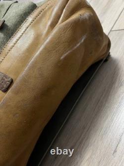 Vintage Swiss Army Military Backpack Rucksack Canvas Salt & Pepper Switzerland