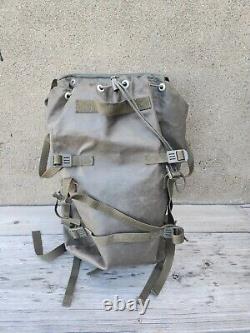 Vintage Swiss Army Military Backpack Rucksack Rubber canvas M94