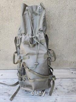 Vintage Swiss Army Military Backpack Rucksack Rubber canvas M94