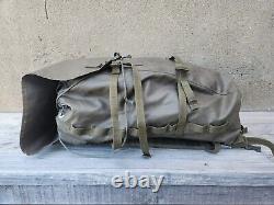 Vintage Swiss Army Military Backpack Rucksack Rubber canvas M94