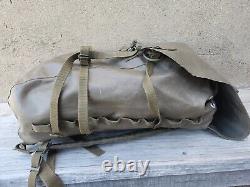 Vintage Swiss Army Military Backpack Rucksack Rubber canvas M94