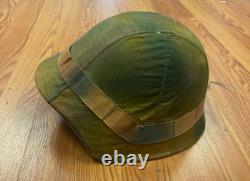 Vintage Swiss Army Military Helmet m18 / m40 with padded leather liner