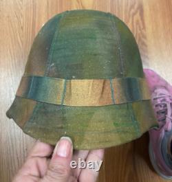 Vintage Swiss Army Military Helmet m18 / m40 with padded leather liner