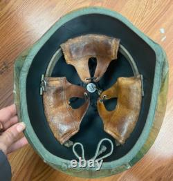 Vintage Swiss Army Military Helmet m18 / m40 with padded leather liner