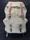 Vintage Swiss Army Military Mountain Backpack Canvas Leather Salt & Pepper 1958