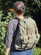 Vintage Swiss Army Military Mountain Backpack Leather Canvas Rucksack