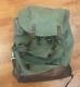 Vintage Swiss Army Military Mountain Backpack Leather Canvas Rucksack Pack