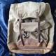 Vintage Swiss Army Military Mountain Backpack Rucksack Leather Canvas Post Ww2
