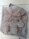 Vintage Swiss Army Military Mountain Backpack Rucksack Leather Canvas Post Ww2