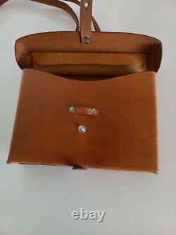 Vintage Swiss Army Military Officer Leather Bag Medic Paramedic 1977 ww1ww2