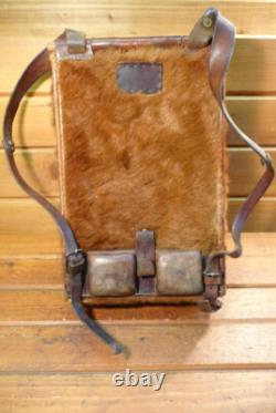 Vintage Swiss Army Military Pony Fur Backpack Tornister Rucksack Frick Bern28 43