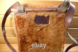 Vintage Swiss Army Military Pony Fur Backpack Tornister Rucksack Frick Bern28 43