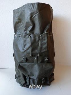 Vintage Swiss Army Military Rubberized Waterproof Leather Big Backpack Green 82