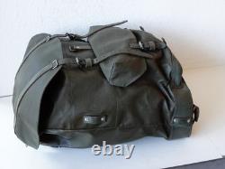 Vintage Swiss Army Military Rubberized Waterproof Leather Big Backpack Green 82