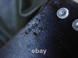 Vintage Swiss Army Military Rubberized Waterproof Leather Big Backpack Green 82