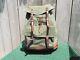 Vintage Swiss Army Military Salt & Pepper Canvas Leather 70 Praz Backpack Bag