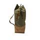 Vintage Swiss Army Military Sea Sack Deployment Canvas Leather Duffle Bag