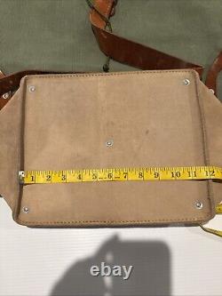 Vintage Swiss Army Military Sea Sack Deployment Canvas Leather Duffle Bag