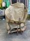 Vintage Swiss Army Military Rucksack Backpack Leather Canvas