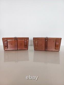 Vintage Swiss Army Pair Leather Belt Bag Switzerland 1966 Pouch STGW57 Ammo Bag