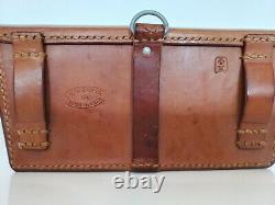 Vintage Swiss Army Pair Leather Belt Bag Switzerland 1966 Pouch STGW57 Ammo Bag