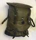 Vintage Swiss Army Rubberized Military Backpack Leather Bottom And Straps 1987